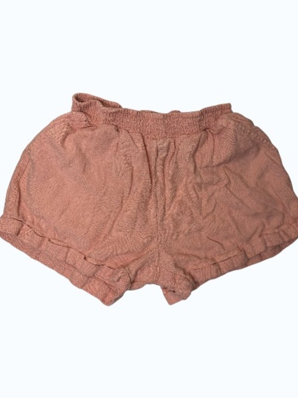 Forever 21 Women's XS Pink Cuffed Pocketed Linen Shorts